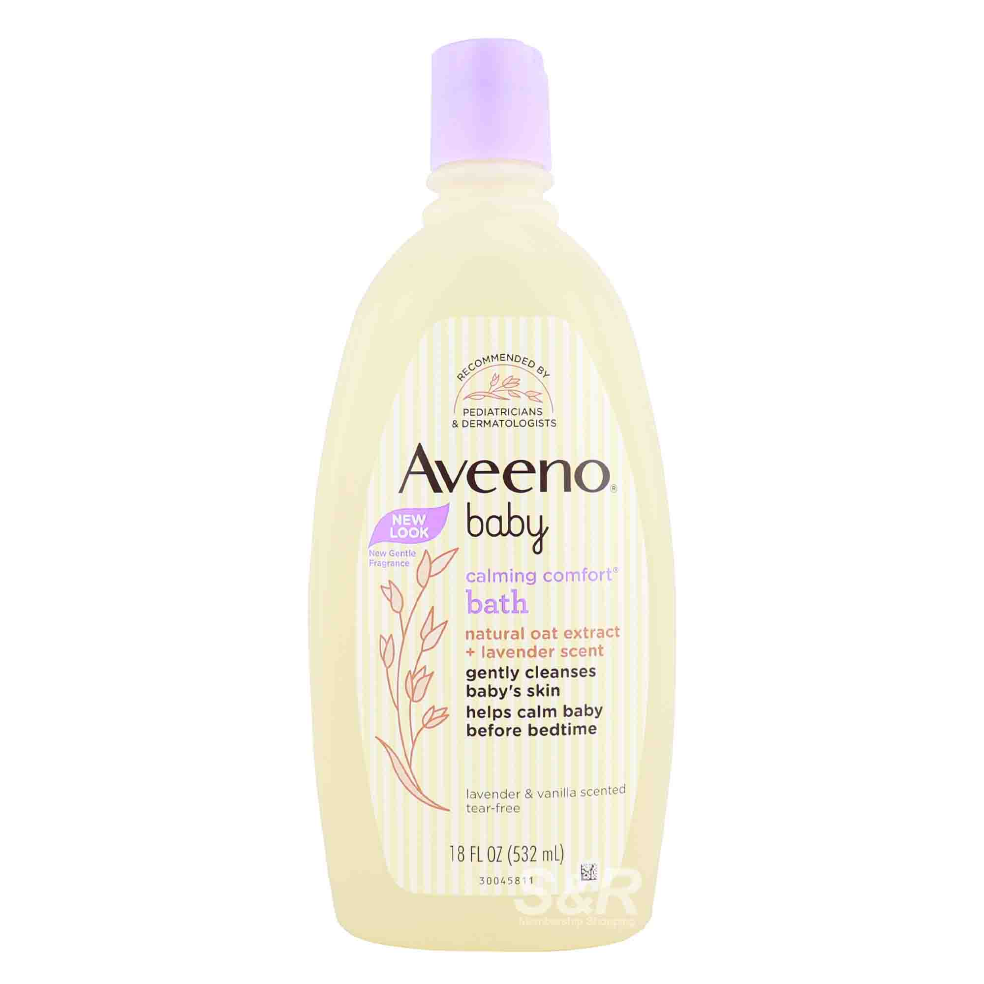 Aveeno Baby Calming Comfort Bath with Lavender and Vanilla Scent Body Wash 532mL